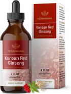 Herbamama Panax Ginseng Root Tincture - Immune & Overall Support With Korean Red Ginseng Supplement - Vegan, Non-Gmo, Alcohol & Sugar-Free Herbal Drops, 56-Day Supply