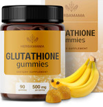 Herbamama Reduced Glutathione Gummies - 500Mg L-Glutathione For Liver Cleanse Support - Vegan, Non-Gmo Liver Supplement - 90 Pectin-Based Banana-Flavored Chews