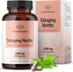 Herbamama Stinging Nettle Capsules - 1200Mg Stinging Nettle Root Extract For Urinary Tract Support - Vegan, Non-Gmo Urtica Dioica Supplement, 100 Caps
