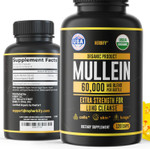 Herbify Mullein Capsules - Lung Cleanse - Leaf Extract - Powerful Mullein For Immune Support, Detox & Respiratory Support - Made In Usa - Herbal Supplements - 120 Capsules