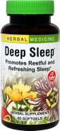 Herbs Etc. Deep Sleep Softgels - Herbal Sleep Support Supplement - Rest & Calming Support With Passionflower, Chamomile & Lemon Balm - 60 Softgels (60 Servings)