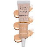 Hey Honey Skincare Trick & Treat Active Honey & Propolis Full Coverage Concealer | For Acne & Blemishes, Dark Spots, Around The Eye Dark Circles & Discoloration | Deep Tone | 0.5 Oz