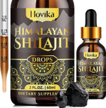 Himalayan Shilajit Resin Liquid Drops, Pure Organic Himalayan Shilajit Resin 600Mg With Ayurvedic Blend & 85+ Trace Minerals & Fulvic Acid For Brain Booster & Energy Immune Support, 2 Fl Oz