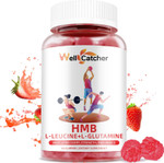 Hmb And Leucine Gummies Supplements: Hmb And Leucine Amino Acid For Men Women With L-Glutamine For Muscle Growth Fast Workout Recovery, Sugar Free Vegan Non-Gmo Strawberry Flavored 30 Day Supply