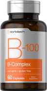 Horbäach B-100 Complex Vitamin | 60 Capsules | Non-Gmo And Gluten Free Supplement