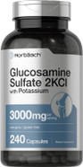 Horbäach Glucosamine Sulfate 2Kci With Potassium | 3000Mg | 240 Capsules | Non-Gmo And Gluten Free Supplement