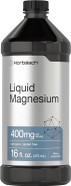 Horbaach Liquid Magnesium 16 Fl Oz | Vital Trace Minerals Complex | With Sulfate, Lithium, And Boron | Vegetarian, Non-Gmo & Gluten Free Supplement