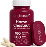 Horse Chestnut Extract 500Mg - 180 Vegetarian Capsules, Organic Supplement For Daily Wellness & Circulation, 6-Month Supply, Gmp Certified, Made In Usa