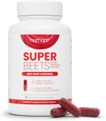 Humann Superbeets Beet Root Capsules Quick Release 1000Mg, Helps Support Nitric Oxide Production, Blood Pressure, Heart Health, Contains Non-Gmo Beetroot Powder, Studied Antioxidants 180 Count