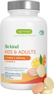 Igennus Gentle Buffered Vitamin C Chewable 500Mg, No Artificial Colors & Natural Sugar Free Orange & Lemon Flavors, Kids & Adults, Vegan, Non-Gmo, 120 Servings