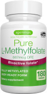Igennus Pure Methylfolate 667 Mcg Dfe, Optimized Folate 400 Mcg, No Silicon Dioxide, Mthfr Supplement For Women & Men, 180 Small Tablets, Lab Verified, Vegan & Hypoallergenic