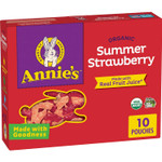 Annie's Organic Bunny Fruit Flavored Snacks, Summer Strawberry, Gluten Free, 10 Pouches, 7 oz