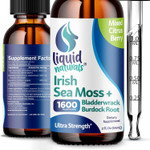 Irish Sea Moss Drops - Citrus Berry Flavor - 92+ Essential Minerals & Vitamins - Energy, Skin, Gut, Muscle Recovery - Bladderwrack And Burdock Root - 2 Fl. Oz