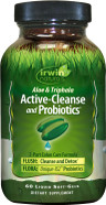 Irwin Naturals Aloe & Triphala Active Cleanse + Probiotics - 60 Liquid Softgels - Natural Digestive Support - Gentle, Effective Detox + Elimination 2-Part Colon Care - Nourish + Balance