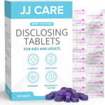 Jj Care Disclosing Tablets For Kids And Adults - 120 Count, Individually Wrapped Plaque Disclosing Tablets For Kids Brushing Teeth, Berry Flavored Plaque Remover, Dental Care For Teeth Brushing