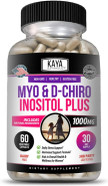 Kaya Naturals Myo & D-Chiro Inositol Plus Support For Women, Vitamin B8-30 Capsules