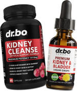 Kidney Cleanse Detox Support Supplement & Bladder Health Drops - Organic Kidney Bladder Supplements Drops & Pills Juniper Berry Cleavers Dandelion Cranberry - Kidneys Renal & Urinary Tract Supplements
