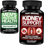 Kidney Support Cleanse Detox & Repair 120 Casuals - Together With - Men'S Prostate Health Advanced Prostate Supplements - 120 Capsules
