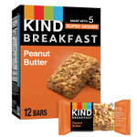 Kind Breakfast Bars, Peanut Butter, Healthy Snacks, Gluten Free, 5G Protein, 6 Count