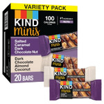Kind Mini Bars, Dark Chocolate Nuts & Sea Salt/Caramel Almond & Sea Salt, Gluten Free, 100 Calories, Low Sugar, 80 Count
