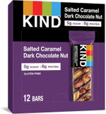 Kind Nut Bars, Salted Caramel & Dark Chocolate Nut, Healthy Snacks, Gluten Free, Low Sugar, 6G Protein, 12 Count