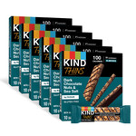 Kind Thins Dark Chocolate Nuts & Sea Salt Bars, 0.74 Ounce, 10 Count, Gluten Free Snacks, 4G Sugar (60 Bars)