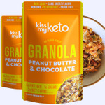 Kiss My Keto Granola Cereal  Peanut Butter Chocolate Keto Granola Low Carb Cereal (2G-Net) Low Sugar Granola (1G)  Grain Free Granola Keto Cereal, Gluten Free Granola  Keto Nut Granola For Yogurt 2Pk