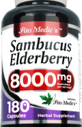 Lab - Elderberry - Sambucus Elderberry 8000 Mg, 180 Capsules - Elderberry Capsules - Black Elderberry - Immune Support Supplement- Vitamins For Women And Men, Ultra High Absorption