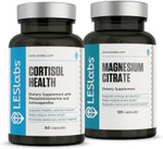 Les Labs Cortisol Health And Rest Bundle - Cortisol Manager & Magnesium Duo For Relaxation And Restful Sleep Support