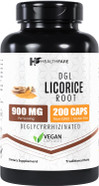 Licorice Root Extract Supplement, 900Mg | 200 Vegan Capsules | High Potency | Non-Gmo | Gluten-Free