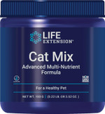 Life Extension Cat Mix, Cat Food Supplements, Heart Health, Probiotics, L-Arginine, Taurine, B12, Folic Acid, Vitamin C, Vitamin E, Rosemary, Nutrient Absorption, Gluten-Free, Non-Gmo, 85 Servings