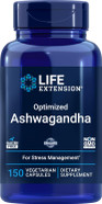 Life Extension Optimized Ashwagandha, 150 Veg Caps - Non-Gmo, Gluten Free, Vegetarian Capsules