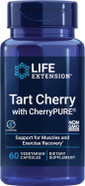 Life Extension Tart Cherry With Cherrypure®, Anthocyanins, Oxidative Stress, Muscle Recovery, Exercise Support, Muscle Comfort, Vegetarian, Gluten-Free, Non-Gmo, 60 Capsules