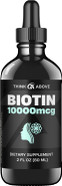 Liquid Biotin 10,000 Mcg With Vitamin C  High Potency Hair, Skin & Nail Support  Fast Absorption Biotin Drops  60 Day Supply  2 Oz
