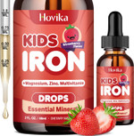 Liquid Iron Supplement For Kids & Women Men - With Magnesium, Zinc & Kids Multivitamin Iron Drops - Immune Support, Blood Builder & Energy Support For Iron Deficiency, Anemia, Vegan 2 Fl Oz