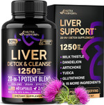 Liver Cleanse Detox & Repair - Milk Thistle | Dandelion | Artichoke | Tudca | Glutathione & Nac - Effective Liver Health Supplement | 80% Silymarin - Laboratory Tested, Vegan - Made In Usa 60 Capsules