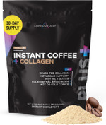 Livingood Daily Coffee-Infused Collagen Powder (Vanilla) - Grass-Fed Hydrolyzed Collagen Peptides, Vitamin & Mct Oil For Healthy Hair, Skin & Bones - Energy & Focus - Keto, Gluten Free - 30 Servings