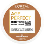 L'Oreal Paris Age Perfect 4-In-1 Tinted Face Balm Foundation With Firming Serum, Medium 20, 0.61 Ounce