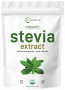 Pure Organic Stevia Powder, 8 Ounces, 1418 Serving, High Grade Stevia Green Leaf Extract Reb-A, Reduced Bitter Aftertaste, 0 Calorie, Natural Sweetener, Sugar Alternative, Keto Friendly8 Ounce (Pack of 1)