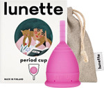 Lunette Menstrual Cup  Best Reusable Period Cup  Wear For 12 Hours And Reuse Up To 10 Years, Pink Size 1 For Light To Moderate Flow
