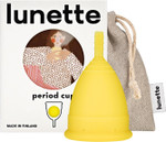 Lunette Menstrual Cup  Best Reusable Period Cup  Wear For 12 Hours And Reuse Up To 10 Years, Yellow Size 2 For Moderate To Heavy Flow