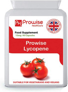 Lycopene 10% Beadlet 15Mg 90 Capsules - Uk Manufactured | Gmp Standards By Prowise Healthcare - Suitable For Vegetarians And Vegans