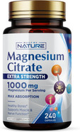 Magnesium Citrate 1000Mg - Max Absorption & High Potency Magnesium Complex Supplement For Heart, Muscle, Nerve, Bone Health & Stress Relief - Non-Gmo, Gluten-Free - 240 Vegan Capsules