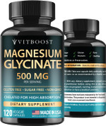 Magnesium Glycinate 500Mg  High Absorption Chelated Supplement  Supports Sleep, Muscle Recovery & Heart Health  Non-Gmo, Vegan  120 Capsules  Made In Usa
