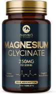 Magnesium Glycinate Chelated For Max Absorption - Supports Bone, Muscle, Nerves & Heart Health, Nature'S Sleep And Stress Support, Best Magnesium Supplement Pills For Whole Body Support - 60 Tablets