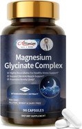 Magnesium Glycinate Complex, High Absorption Magnesium Supplement For Women And Men, Sleep Support* Promotes Relaxation, Heart, Muscle & Bone Support*, Gluten, Dairy And Soy Free -120 Ct