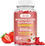 Magnesium Glycinate Gummies 500Mg Magnesium Supplement With Calcium, Zinc, Vitamin C, B6, D3-Calm Chewable Gummies For Kids & Adults-Sleep, Mood & Muscle Support-Raspberry Flavor, 60 Gummies