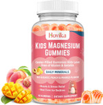 Magnesium Glycinate Gummies For Kids: Calm Magnesium Supplement For Kids & Adults With Zinc Citrate, Gaba, Chamomile, Vitamin B6 & C - Sleep, Relaxation & Focus, Juicy Peach & Mango Flavor 60 Count