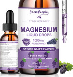 Magnesium Glycinate Liquid Drops - 1000Mg 5-In-1 High Absorption Liquid Magnesium For Sleep With D3/K2/B6 | Fast-Acting, Bone, Muscle & Sleep | Sugar-Free Grape Flavor, 2Fl Oz