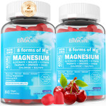 Magnesium Gummies 400Mg | As 8 Forms Of Magnesium Glycinate, Malate, Citrate, Taurate, Oxide, And More | With Ashwagandha Extract, D3 & B12 Supports For Calm, Zzz, Mood, Muscle Cramp - Vegan 60 Cts